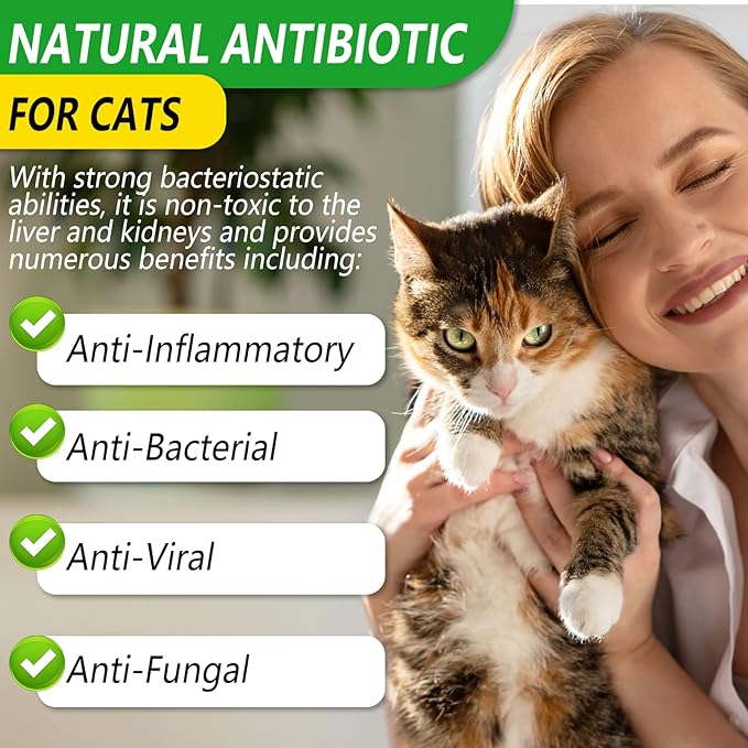 Cat Antibiotics, Antibiotics for Cats, Natural Cat Multivitamin Herbal Supplements 60ml-2pcs