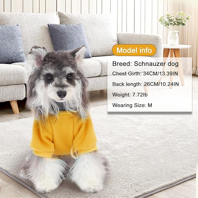 2 Pack Dog Hoodie Warm Hood Dog Sweater Cold Weather Small Dogs Sweatshirt Comfort Pet Clothes for Small Medium Dogs with Pockets Cats Chihuahua Clothes for Male Female Girl Boy Sporty Daily Wear