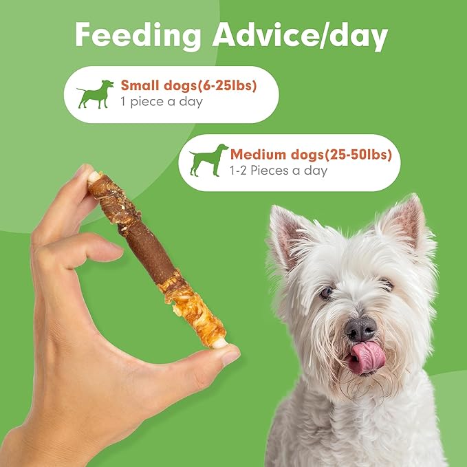 MON2SUN Dog Treats, Triple Flavor 5 Inch Chicken Liver Duck and Chicken Wrapped Rawhide Snacks for Small and Medium Dogs, 21.16 Oz (30 Count-Pack of 1)