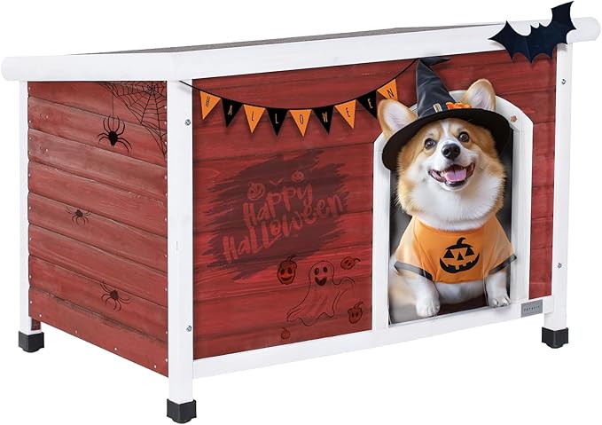 Petsfit 40.8 X 26 X 27.6 Inches Wooden Dog Houses, Dog House Outdoor