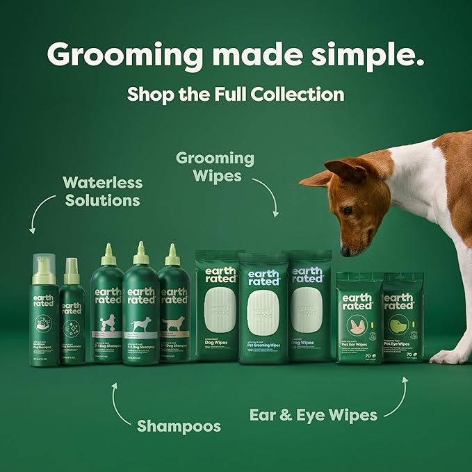 Earth Rated 3-in-1 Soothing Dog Shampoo and Conditioner, Deodorizing Oatmeal Shampoos for Dogs and Puppies, Great for Smelly Pets, White Tea and Basil Scent, 16 oz
