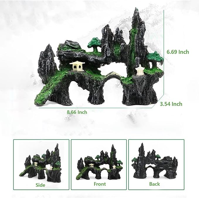 Eco-Friendly Resin Aquarium Rock Decor – Realistic Fish Tank Landscape, Low-Maintenance, Safe for Betta & Shrimp Tanks