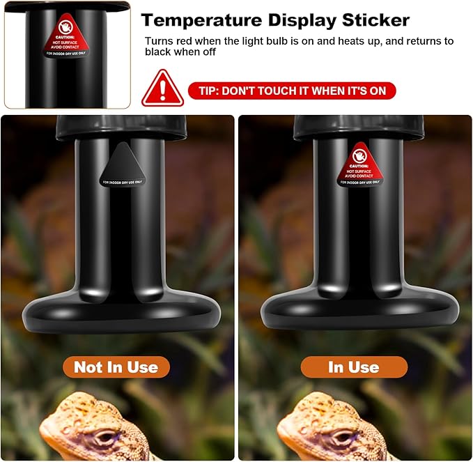 MIXJOY 100W Reptile Heat Lamp 2Pack Ceramic Heat Emitters Reptile Heat Lamp Bulbs, No Light Emitting Ceramic Heat Bulbs for Amphibian Terrarium Reptile Gecko Lizard Bearded Dragon Turtle Chicken Snake