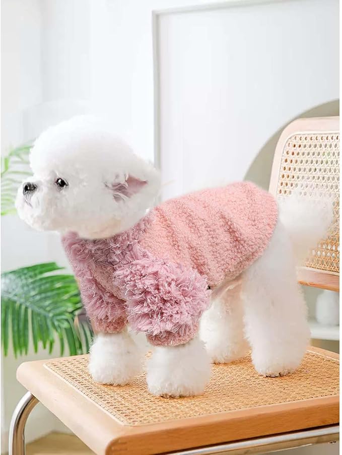 Dog Classic Sweater Chihuahua Sweatshirt Dog Clothes for Small Dogs Girl Boy Soft Fleece Coat for Small Dogs Cat Clothes Soft Puppy Cat Clothing