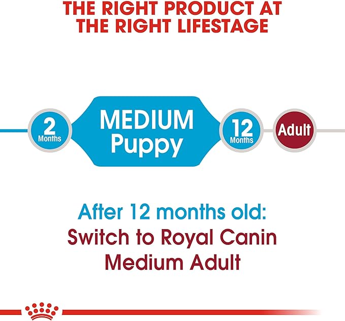 Royal Canin Size Health Nutrition Medium Puppy Dry Dog Food, 4 lb