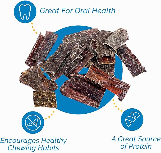 Esophagus Dog Treats - (Free Form - 1 lb) 100% Natural, Flat Gullet Sticks for Dogs, Beef Jerky Dog Treats Strips, NO Preservatives, Hormones, or Antibiotics