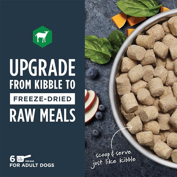 Instinct Freeze Dried Raw Meals, Natural Dry Dog Food, Grain Free - Grass Fed Lamb, 3 oz. Bag