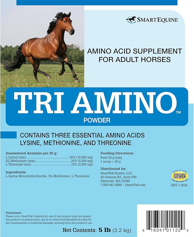 Uckele Tri Amino Horse Supplement - Equine Vitamin & Mineral Supplement - 5 Pound (lb)