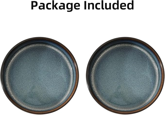 Ceramic 5.1inch Set of 2 Dog and Cat Bowls, 2pcs Anti-Slip Food and Water Feeder Dishes for Puppies, Kitties, Cats(2 Bowls, Starry Sky)
