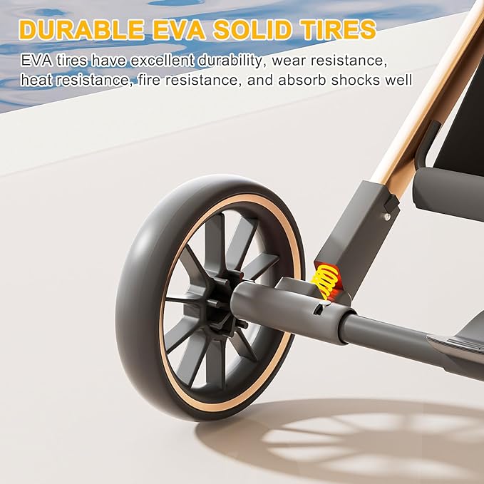 Dog Stroller with 4 Wheels, Folding Pet Stroller for Small, Medium Dogs and Cats up to 50lbs, Detachable Carrier, Storage Basket, Car Seat 3 in 1 Multifunctional (Grey)