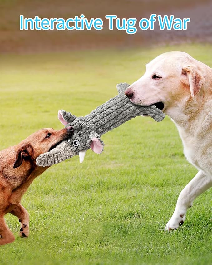 Dog Toys, Squeaky Plush No Stuffing Crinkle Dog Toy for Small Medium Large Dogs, Interactive Puppy Teething Water Bottle Dog Chew Toy
