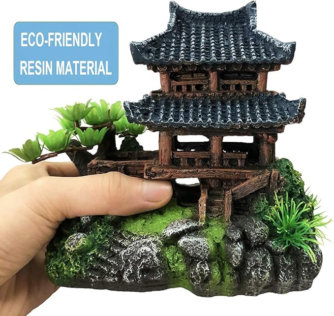 SLOCME Aquarium Classical Resin Castle Decorations - Fish Tank Realistic Details, Traditional Castle Aquarium Accessories