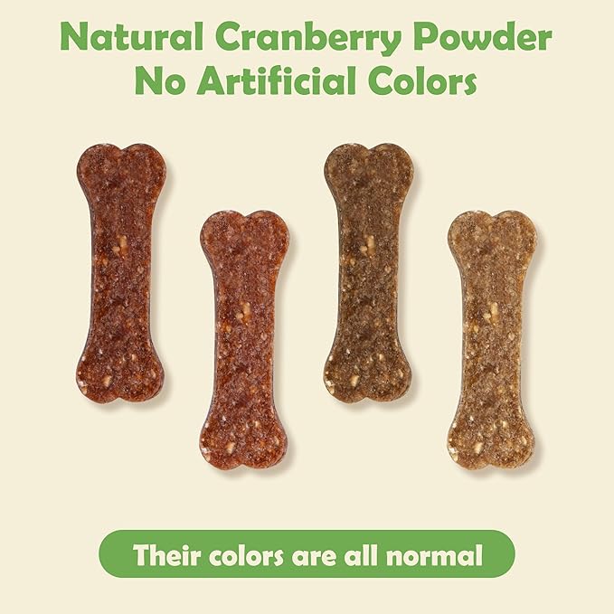 MON2SUN Dog Treats 2 Inch Chicken & Oat Treats with Cranberry Powder, Crunchy Biscuits for Small Dogs, Training Rewards, 10.6 oz (35 Count)