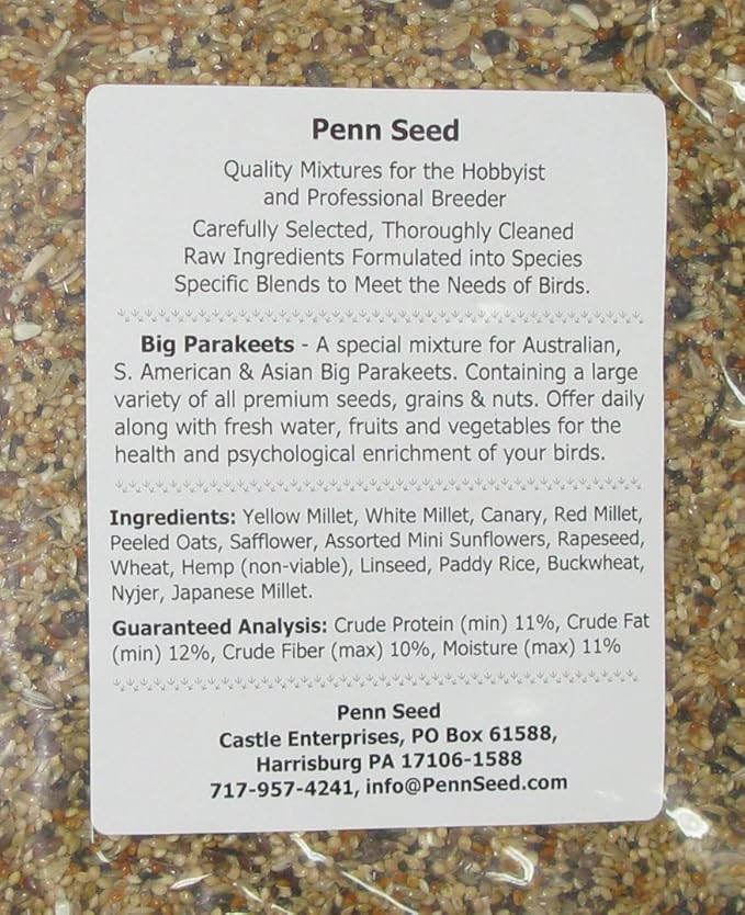 Big Parakeet (Cockatiel) 2 kg (4.4 lbs) Pour Spout Bag