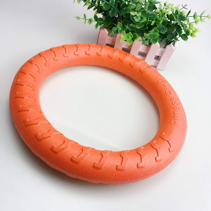 PetSpy Dog Training Ring for Outdoor Fitness Floatable Pulling Toy and Flying Disc Interactive Play Tool for Small Medium Large Dogs