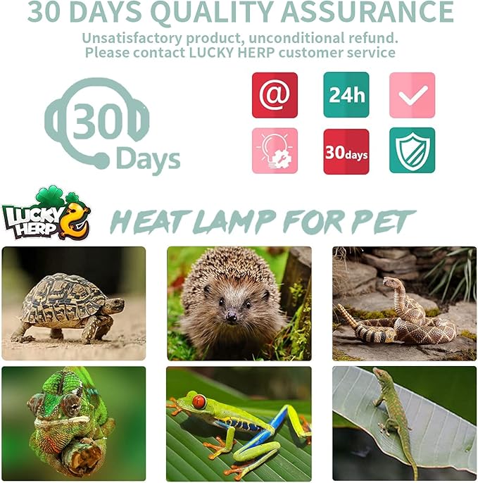 LUCKY HERP 4 Pack 25W UVA UVB Reptile Light Bulbs, Heat Lamp Bulbs for Reptiles and Amphibians, Basking Light Bulb for Turtle, Bearded Dragon, Lizard Heating Use