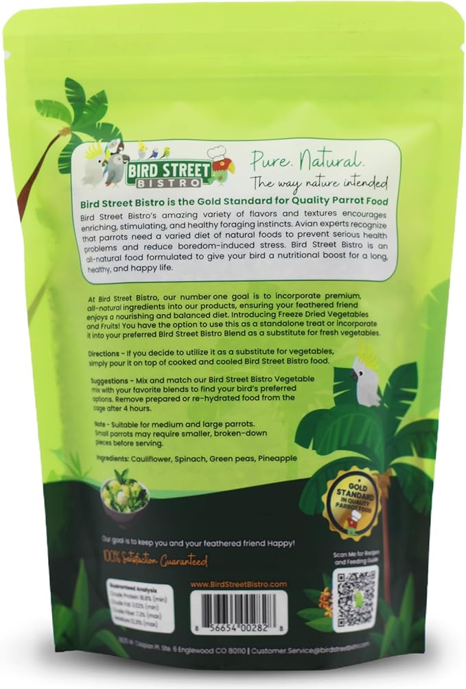 Green Goodness Bird Treats - Parrot & Parakeet Treats - Cockatiel & Conure Food