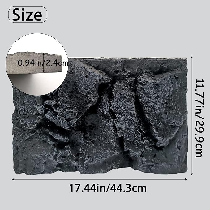 Tfwadmx Rock Terrarium Background 3D Reptile Tank Background Board Amphibian Stereo Backdrop Wall Snake Habitat Decor for Lizard Bearded Dragon Gecko Spider Chameleon Turtle Fish (Small Dragon Stone)