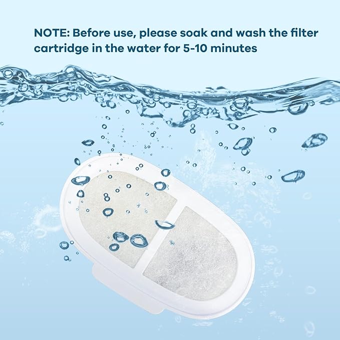 PAWGETHERยฎ 3Pcs Cat Water Fountain Filter Compatible with 67oz/2L Dog Water Fountain P3/P3s/P3SU Pet WaterFountain Replacement Filter
