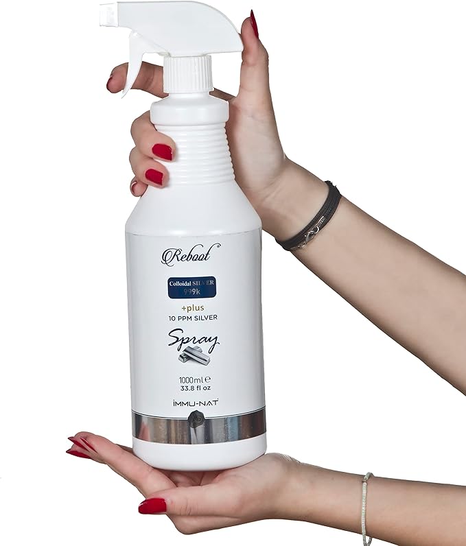 Reboot Colloidal Silver Skin Care Spray, Natural Relief for Dogs, Cats & Horses - Soothes Pet Wounds, Itches, Allergies, Non-Sting, Deodorizes, Safe for All Ages (33.8oz)