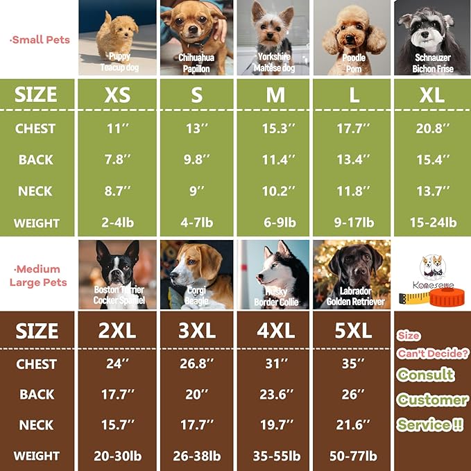 Koneseve Dog Shirts 2 Pack Soft Tee Comfortable Pet Clothes for Small Pets Brown & Avocado Green XL