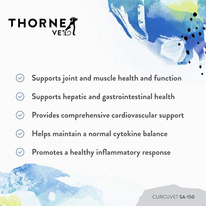 ThorneVET CurcuVET-SA150 – Joint, Muscle, Liver & GI Support for Medium & Large Dogs, 90 Soft Chews