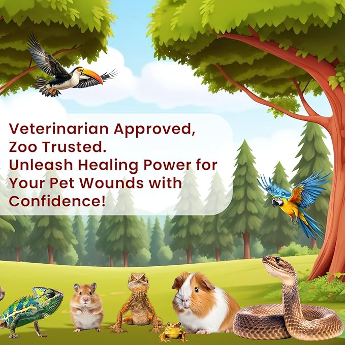 F10 Antiseptic Barrier Ointment for Reptiles, Birds, Small Animals & Exotic Animals, Natural Wound Healing Ointment for Pet, Relieves Pain & Prevents Infection - 500g