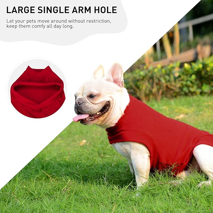 Soft Fleece Dog Sweatshirt - Warm Sweaters for Small Medium Dogs Cats Cold Weather - Cat Pullover Stretchy Hoodie Easy On - Comfortable Winter Clothes Pet Vest for Doggie