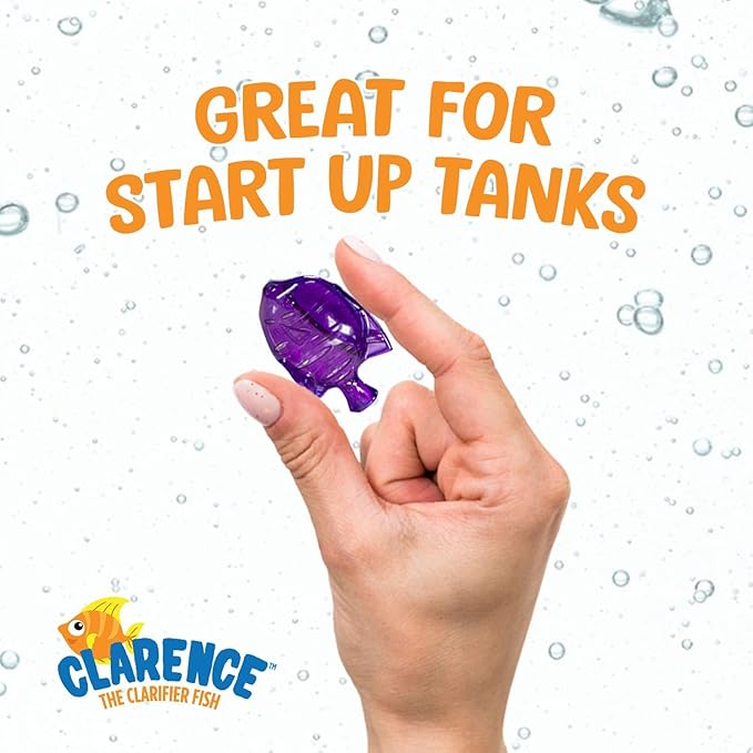 Aquarium Water Clarifier | Clear Cloudy Fish Tank Water Treatment, Safe for Freshwater & Saltwater Fish and Plants - Purple, 1 Pack