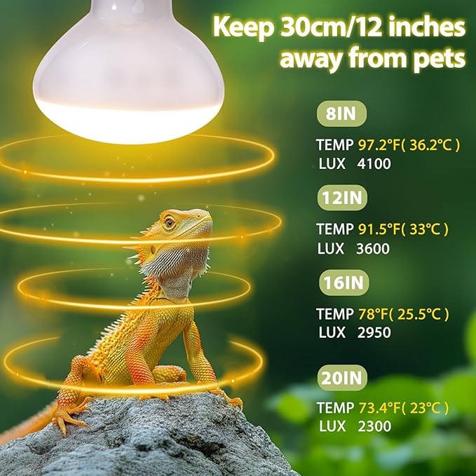 Infrared Heat Lamp,Reptile Heat Lamp, basking bulb 100w 4 Pack, basking light for bearded dragon, UVA UVB reptile light bulb for Bearded Dragon, Turtles, Tortoise, Lizard, Snake, Chameleon, Chicken