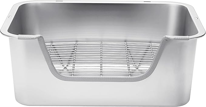 Stainless Steel Sifting Litter Box for Rabbit (L)