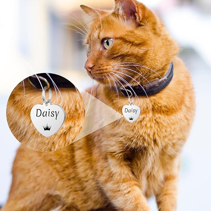 YEHANTI Personalized Dog Tags Engraved for Pets - Stainless Steel Custom Dog Cat Tag with Various Cute and Beautiful Icons, Double Sided Engraved Pet ID Tags Dog Name Tag, Heart