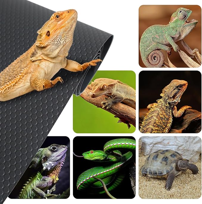 Reptile Substrate Mat Terrarium Carpet, 118" x 23.6" Non-Adhesive Reptile Terrarium Bedding Substrate Liner, Bearded Dragon Tank Accessories for Reptile,Leopard Gecko,Lizard,Tortoise