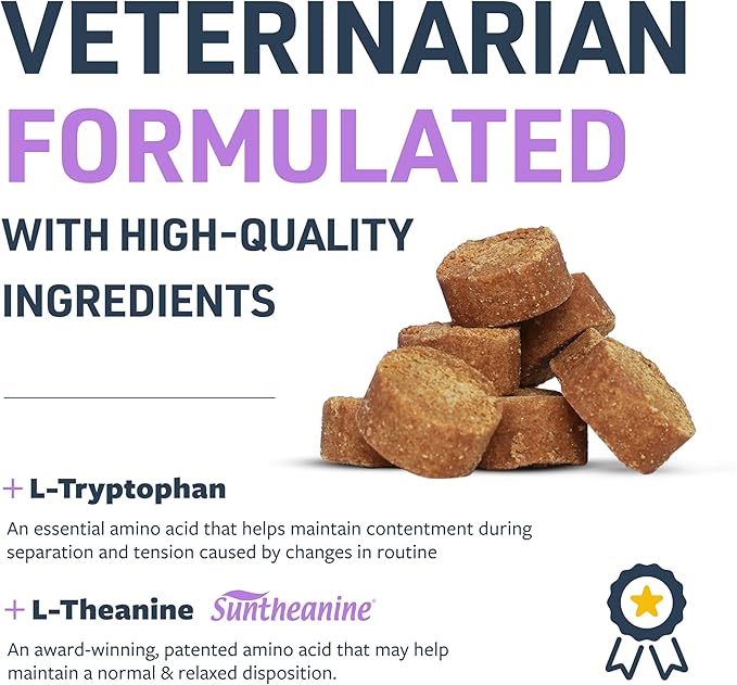 Veterinary Formula Smart Vitality Pet Calm Supplement for Dogs - Soft Chews, 100ct - Promotes a Sense of Relaxation During Moments That May Cause Stress - Fireworks, Travel, Changes in Routine