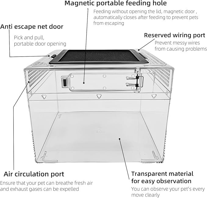 PC Reptile Terrarium, Pet Habitat Enclosure