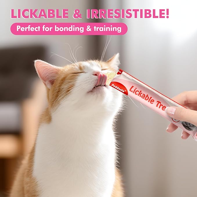 High-Meat Lickable Cat Treats, Grain & Gum Free, No Additives, All-Natural High Protein Puree, 0.5oz Tubes (Pack of 48)