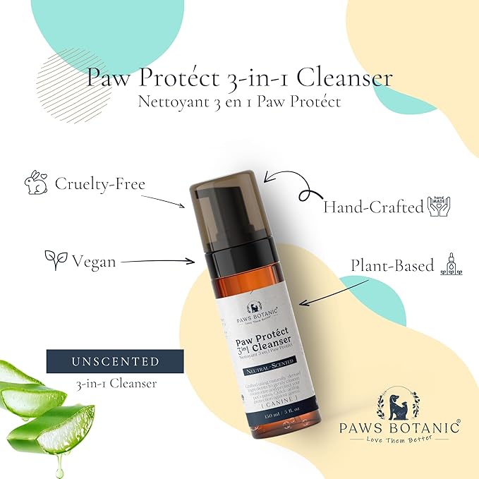 Paw Protรฉct 3-in-1 Foam Cleanser | Dog Paws Cleaner for Daily Use | Pet Paw Cleaner for Dogs โ No-Rinse Paw Cleaner for Dogs & Puppies