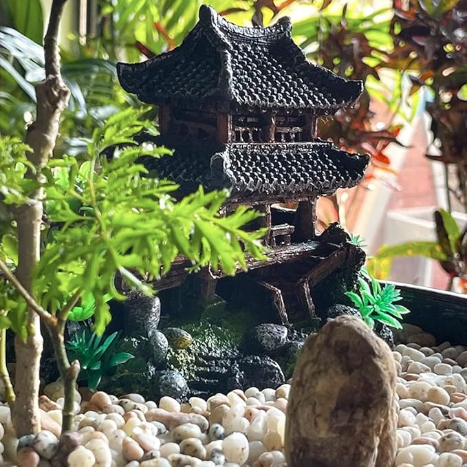 SLOCME Aquarium Classical Resin Castle Decorations - Fish Tank Realistic Details, Traditional Castle Aquarium Accessories