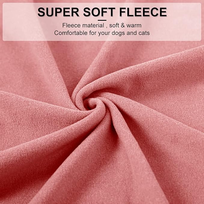 Small Dogs Fleece Dog Sweatshirt - Cold Weather Hoodies Spring Soft Vest Thickening Warm Cat Sweater Puppy Clothes Sweater Winter Sweatshirt Pet Pajamas for Small Dog Cat Puppy (Large, Red)