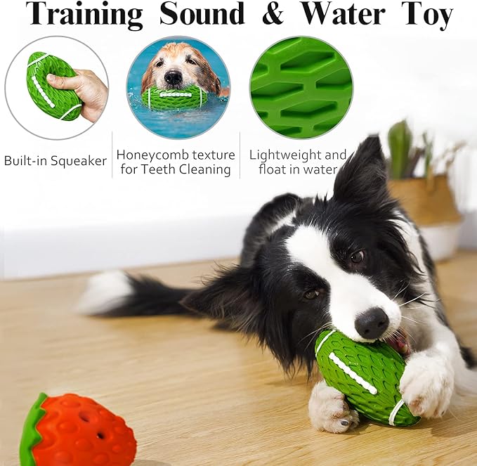 MewaJump Dog Chew Toy3 Pack Toys for Aggressive Chewers Tough Rubber Dog Toy Puzzle Pet Toys Large Breed, Puppy Teething Chew Toys Interactive Durable Toy for Medium and Large Breed