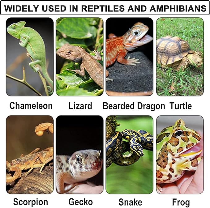 2 Pack 20W Reptile Heating Pad Tank Warmer with Temperature Control, Power Adjustment Under Terrarium Heater Heat Mat for Reptiles Turtle, Tortoise, Snakes, Lizard