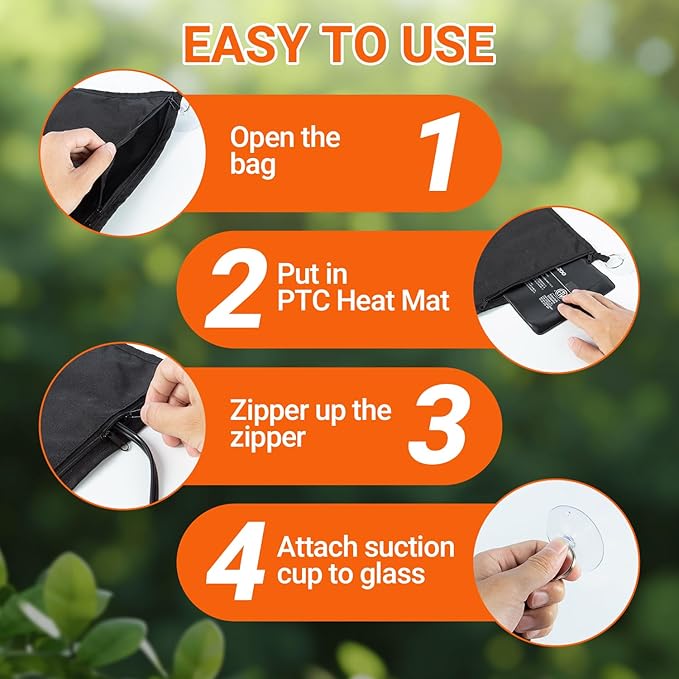 REPTI ZOO Reptile Heating Hammock, Reptile Hammock and Reptile Heating Pad with Dimming Temprature Controller 2-in-1 for Chameleon, Lizard, Gecko, Iguana