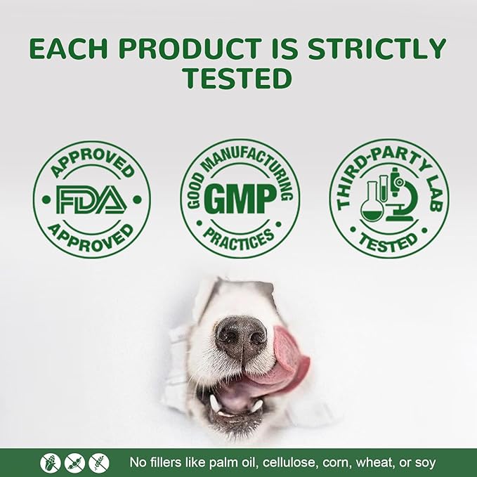 Dog Allergy Relief Chews, Dog Itch Relief Chews for Large Dogs Paw Licking Itchy Skin Seasonal Allergies, Probiotics with Omega-3 Turmeric Astragalus for Coat Immune Supplement-150ct