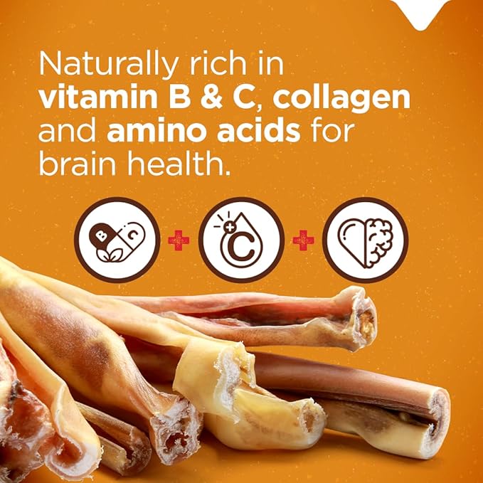 Natural Farm Bully Cheek Stick, 10-12 Inch (12-Pack)- Best Bully Stick Alternative, 100% Natural Beef Cheeks for Dogs- High Protein, Cleans Teeth Treats, Long Lasting Beef Chews for All Dog Sizes