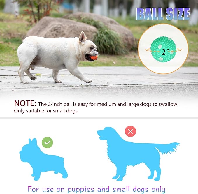 Automatic Ball Launcher for Dogs, Dog Fetch Ball Thrower Launcher, 4 Adjustable Distances, Interactive Pet Self Playing for Small Dogs and Puppies with 10 Balls (2 inches)