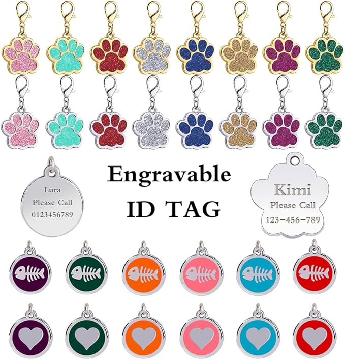 Personalized Breakaway Cat Collars - ID Tag, Bell, Bowtie - Safety Quick-Release, Customized for Girls & Boys Cats (Houndstooth-Brown)