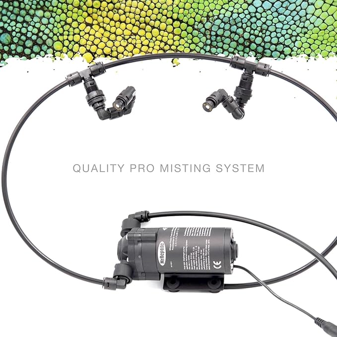 Reptile Mister Humidifier, Reptile Misting System, Mister Sprayer for Reptiles Chameleon Frog Gecko Indoor Plants Vivarium Terrarium, Timer not Included