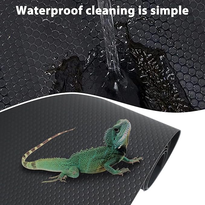 Reptile Substrate Mat Terrarium Carpet, 118" x 23.6" Non-Adhesive Reptile Terrarium Bedding Substrate Liner, Bearded Dragon Tank Accessories for Reptile,Leopard Gecko,Lizard,Tortoise
