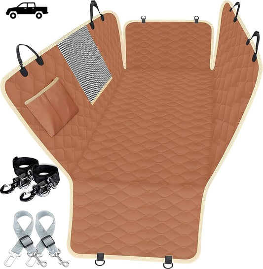 Lassie XL Truck Dog Seat Cover Back Seat, Dog Car Hammock for Large SUV and Trucks Compatible with F150 F250/Chevrolet Silverado/Ram Pickup/GMC Sierra/Toyota Tundra and Crew Cab