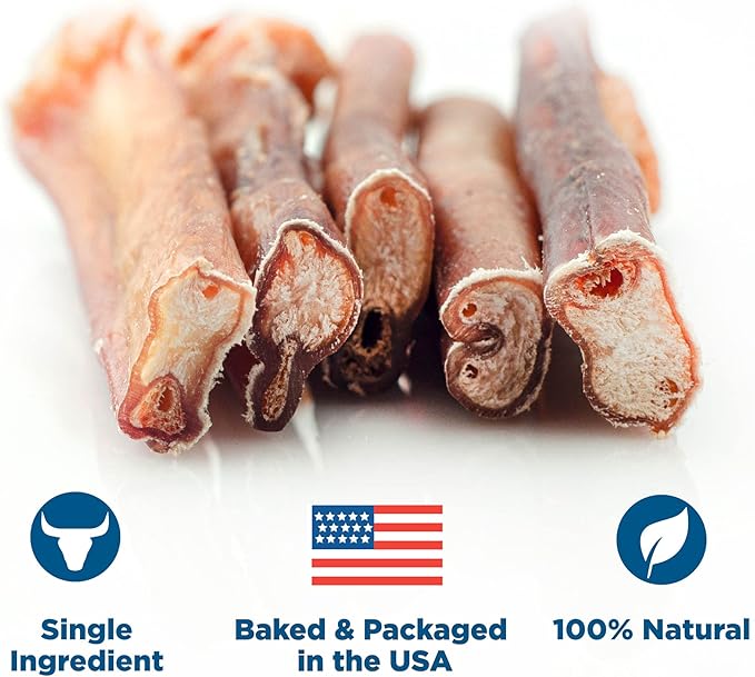 Best Bully Sticks Thick 6 Inch Bully Sticks for Dogs - 5 Count (Pack of 1) - Natural, Grass-Fed Beef, Single Ingredient, Grain and Rawhide Free - Large Breeds